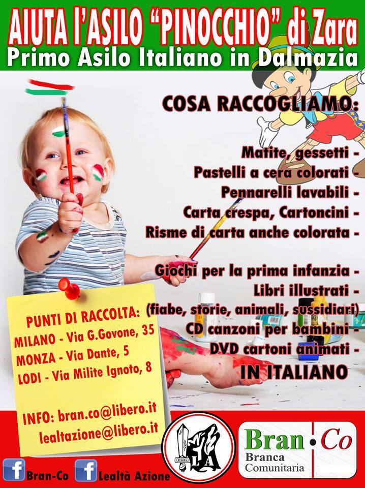 Aiuta l’Asilo “Pinocchio” di Zara