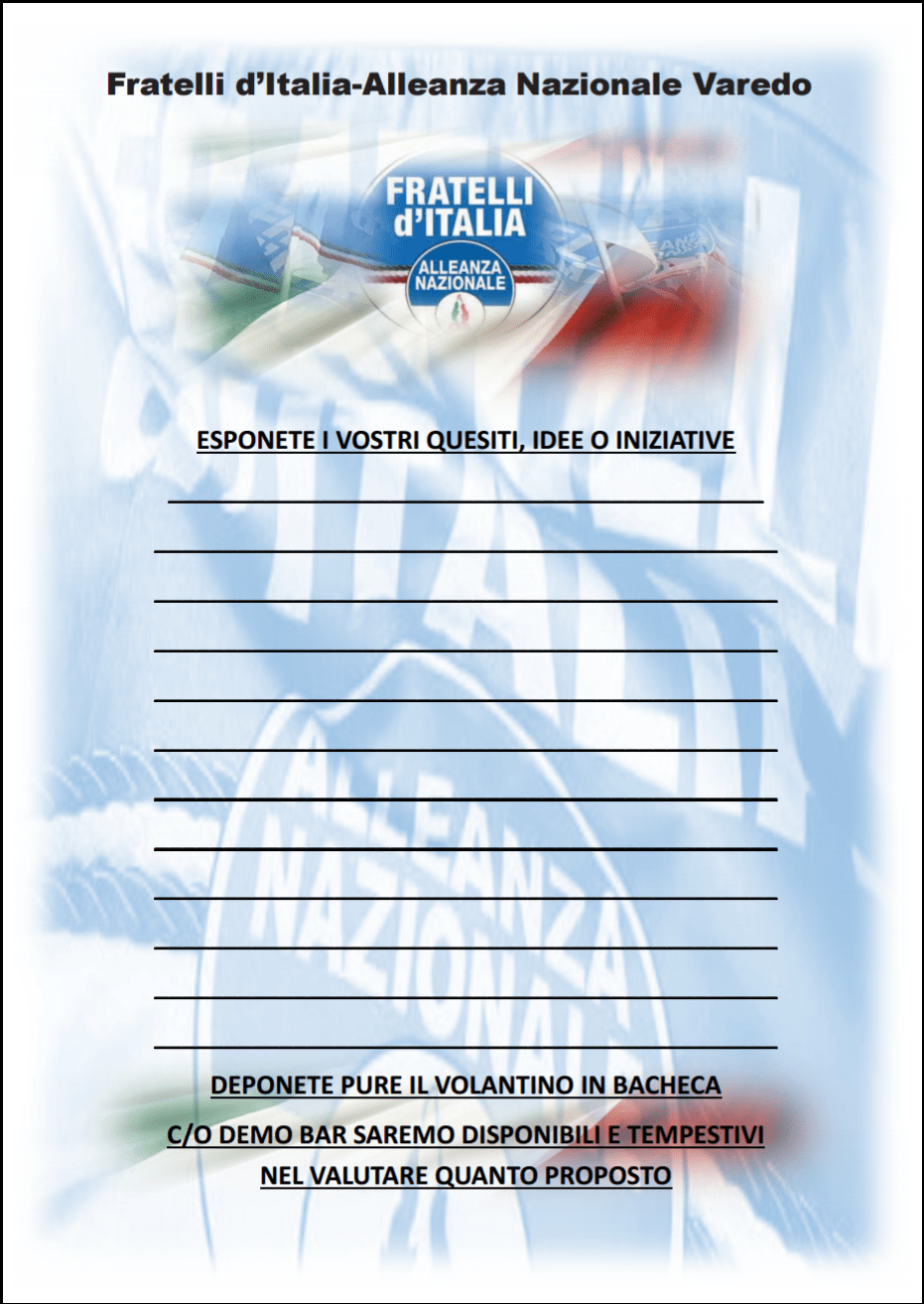 FDI al DemoBar: domani i saluti!