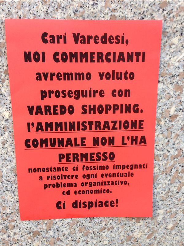 VaredoShopping: chiudere sul nascere ogni polemica