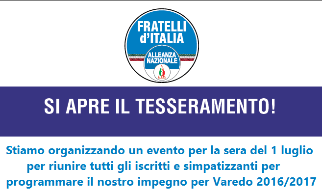 Tesseramento 2016 a Varedo